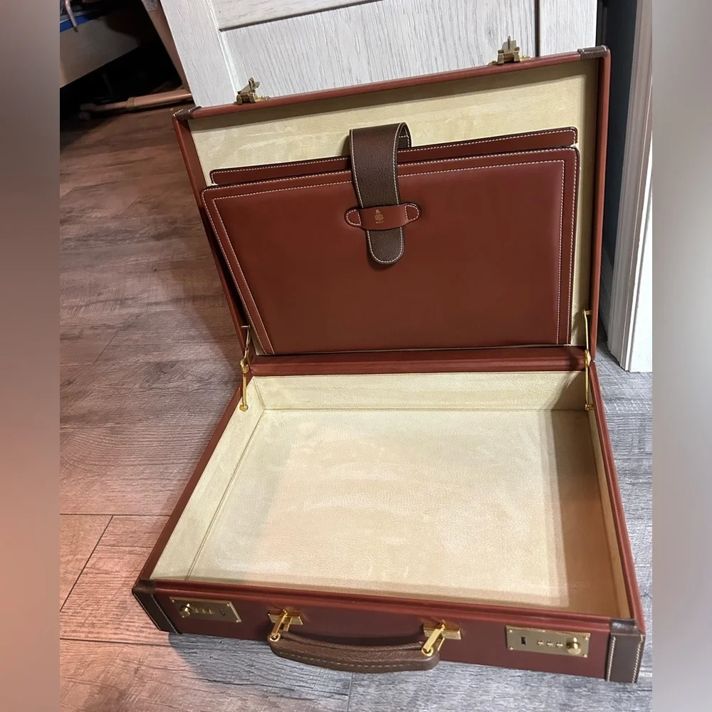 Mark Cross Vintage leather Briefcase New with dust bag
